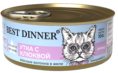 Best Dinner Exclusive Vet Profi Urinary утка с клюквой 100 гр