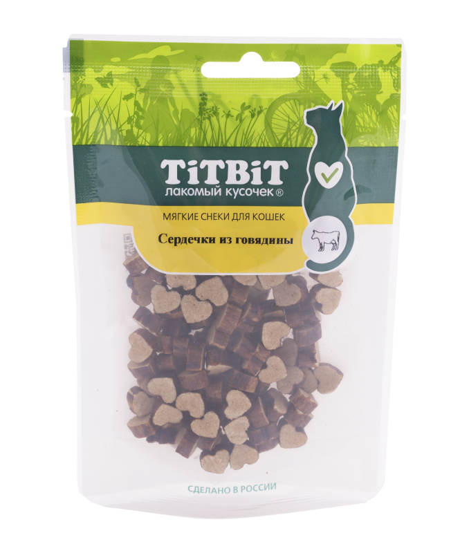 TitBit Сердечки из говядины для кошек (Мягкие снеки) 40 гр
