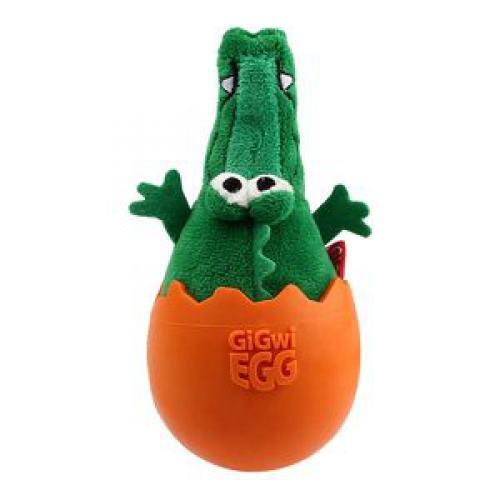 Gigwi игрушка для собак «Gigwi Egg» крокодил с пищалкой 14 см