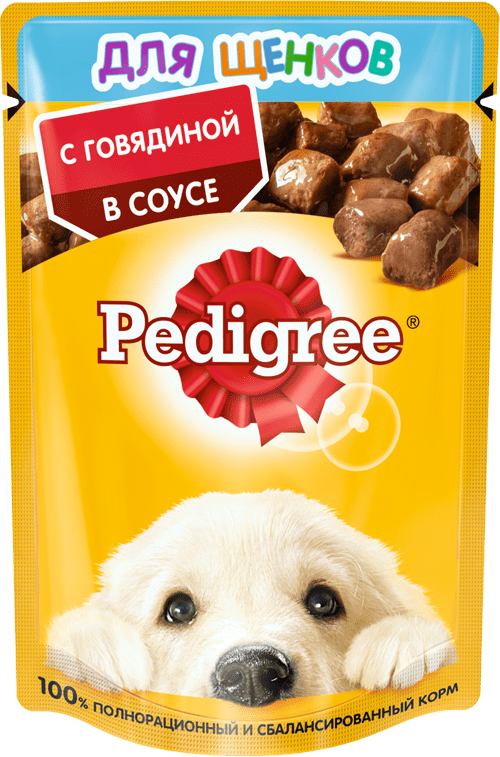 Pedigree для щенков говядина в соусе 85 гр