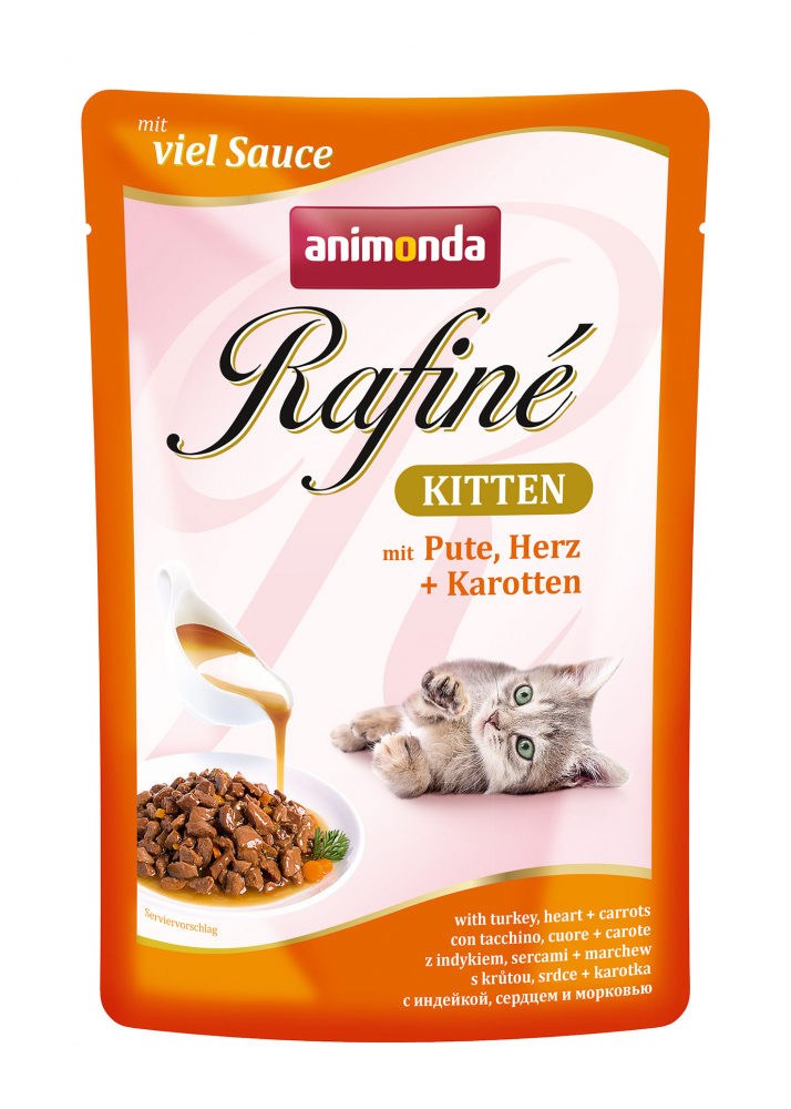 Animonda Rafine Kitten коктейль из мяса индейки, сердца и моркови для котят 100 гр