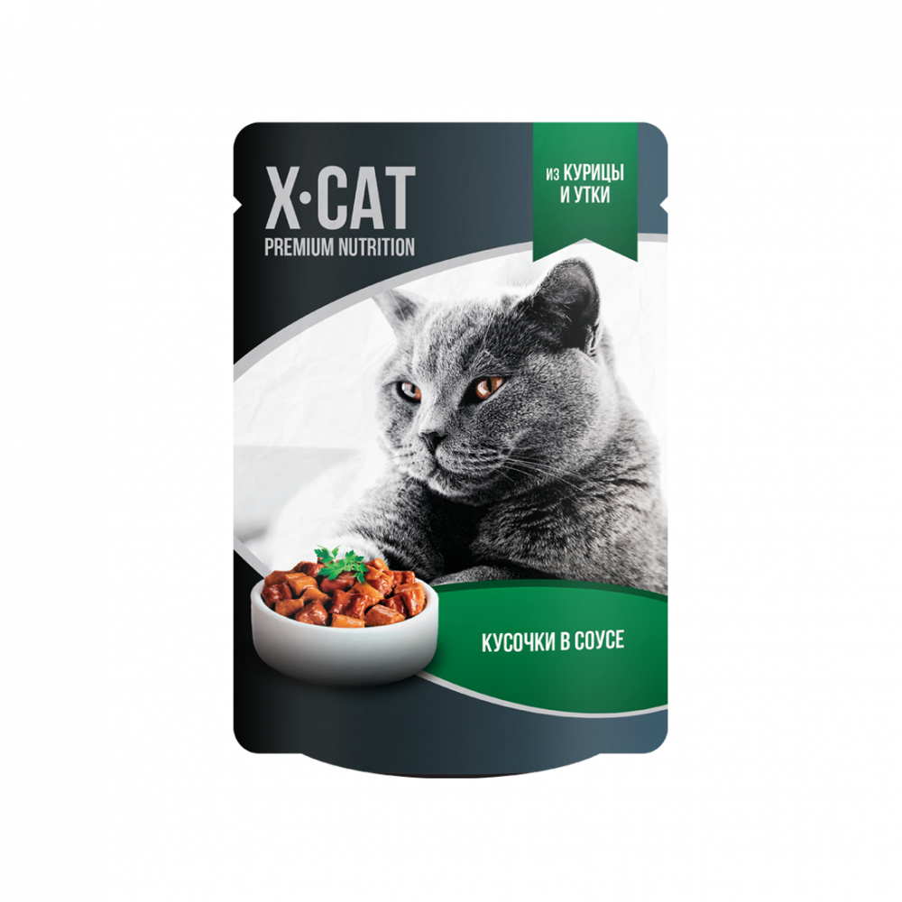 X-Cat курица и утка в соусе 85 гр