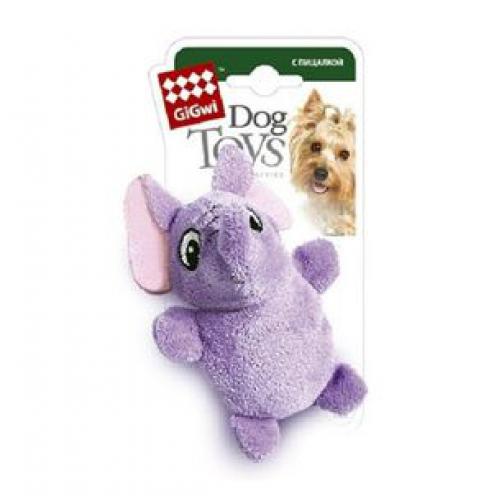 Gigwi игрушка для собак слон с 2-мя пищалками
