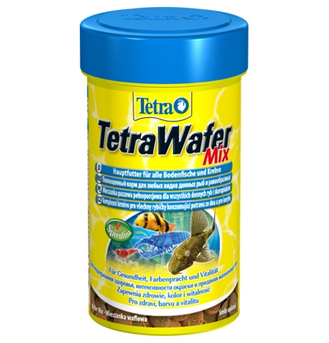 Tetra Wafer Mix Корм д/травоядных, хищных и донных рыб с добавлением креветок, пластинки 