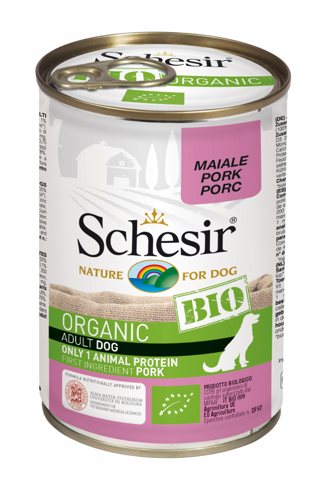 Schesir Bio консервы для собак свинина 400 гр