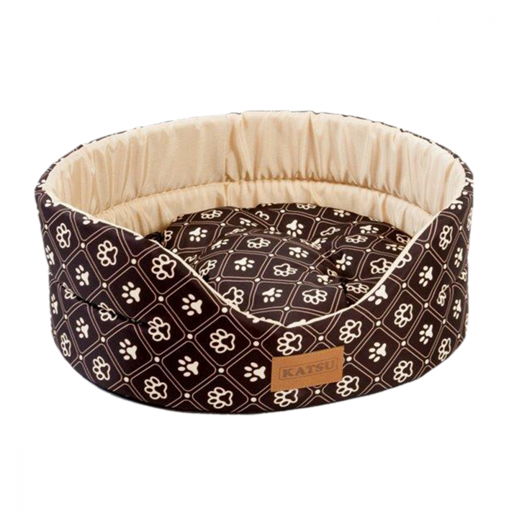 KATSU лежак для животных Yohanka shine Dog Paws бежево-коричневый размер 5 64*56*23 см