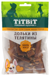 TttBit Дольки из телятины для собак мини пород 70 гр