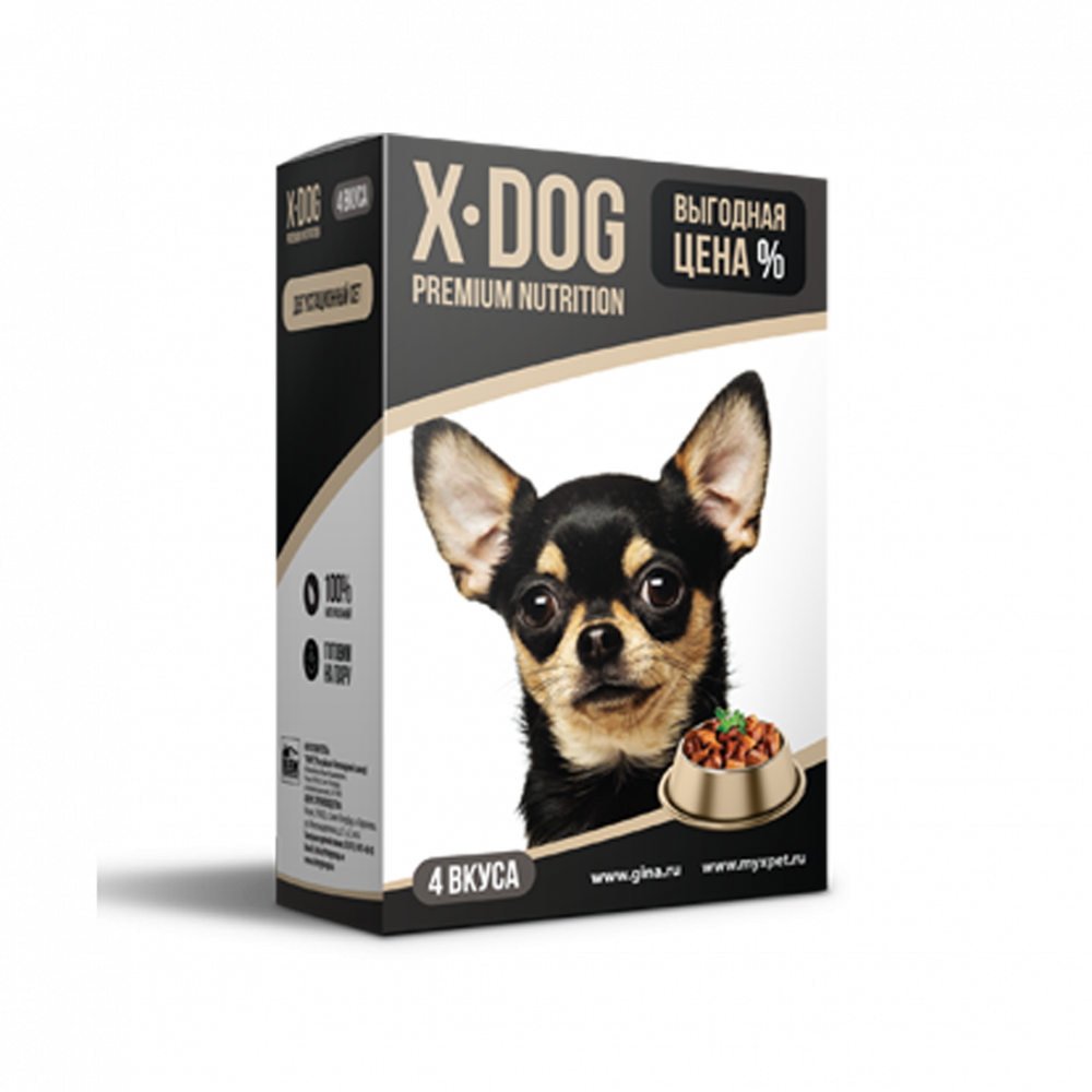 Консервы для собак X-DOG дегустационный сет 85 гр Х 4 шт