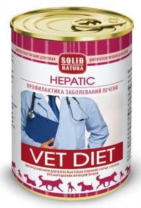 Solid Natura VET Hepatic диета для собак заболевания печени 340 гр