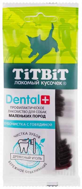 TitBit ДЕНТАЛ+ Зубочистка с говядиной для собак маленьких пород 26 гр