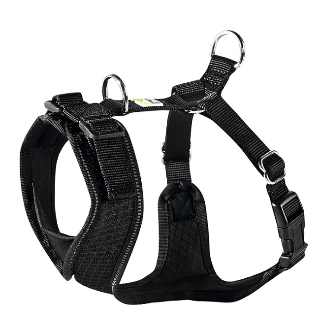 Hunter шлейка для собак Manoa S (38-47 см) нейлон/сетчатый текстиль черная	