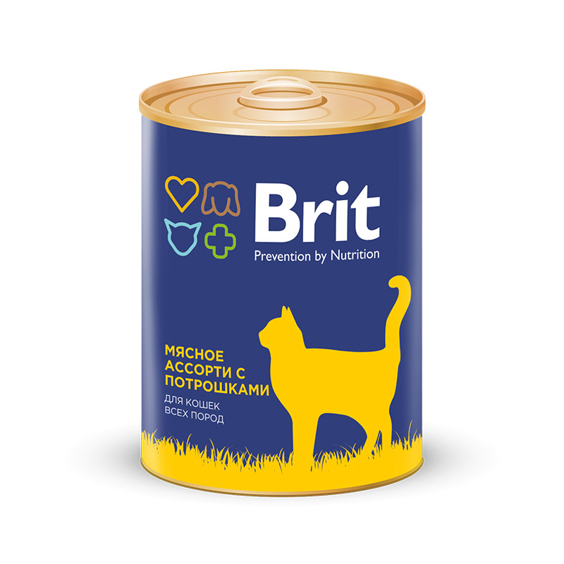 Brit Premium консервы «Мясное ассорти с потрошками» премиум класса 340 гр
