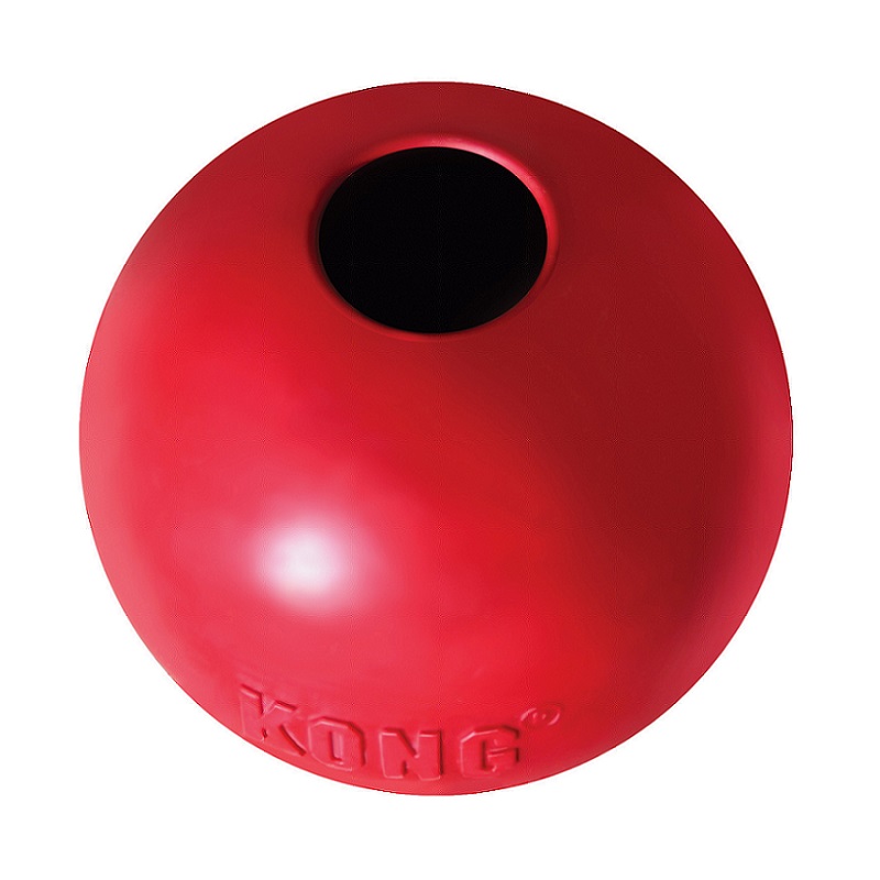 KONG Classic игрушка для собак "Мячик" под лакомства 6 см	