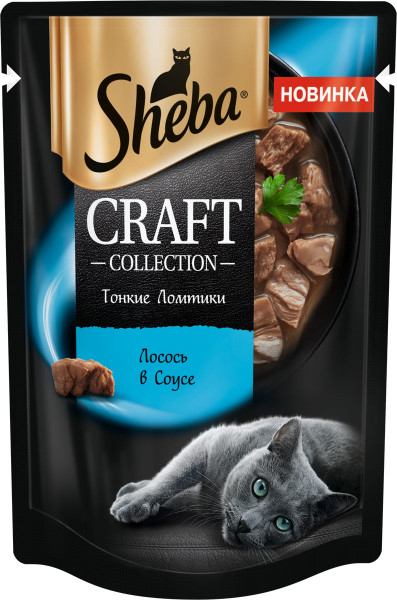 Sheba Craft Collection «Тонкие ломтики. Лосось в соусе» 75 гр