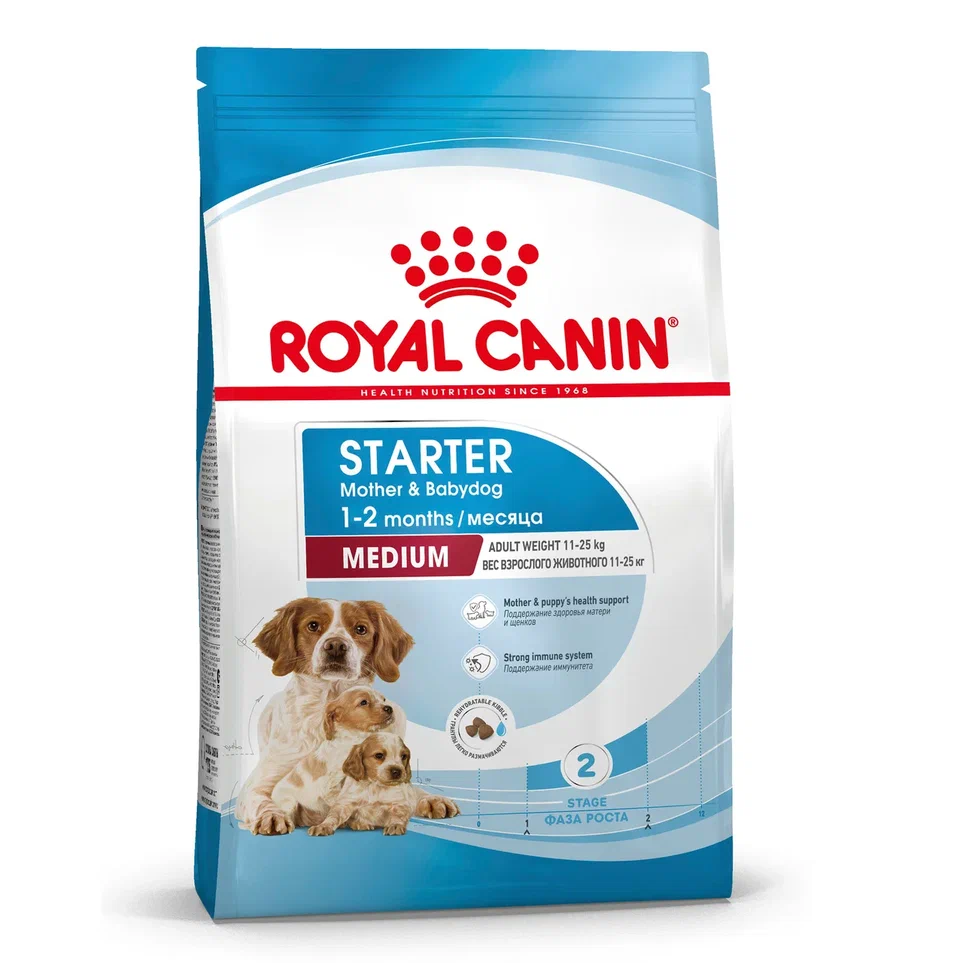 Royal Canin Medium Starter для щенков средних пород ( 10-25 кг) с периода отъема до 2-х месяцев