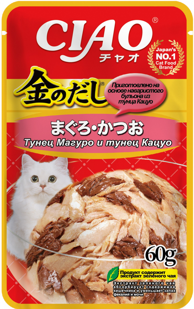 Inaba Киннодаси пауч в желе микс тунцов для кошек 60 гр