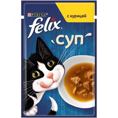 Felix суп для кошек, с курицей 48 гр
