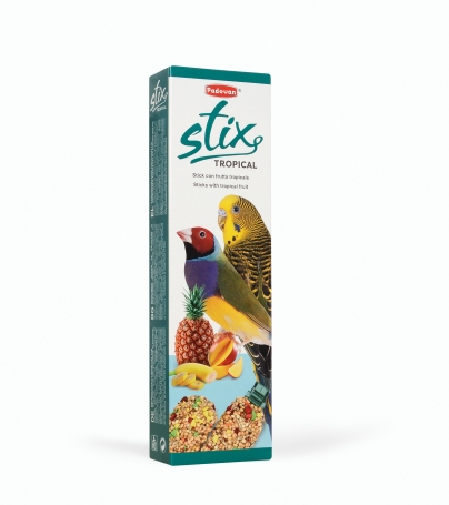Padovan Stix Tropical Cocorite Ed Esotici лакомства для взрослых волнистых попугаев и маленьких экзотических птиц 80 гр