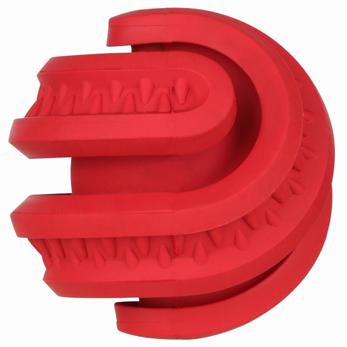 Игрушка Mr.Kranch для собак Головоломка дентальная 8,5*8,7 см красная с ароматом бекона