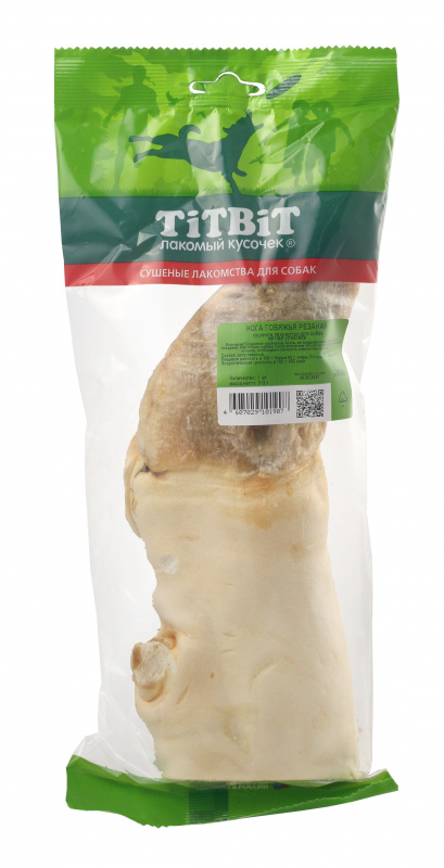 TitBit Нога говяжья резаная - мягкая упаковка 312 гр