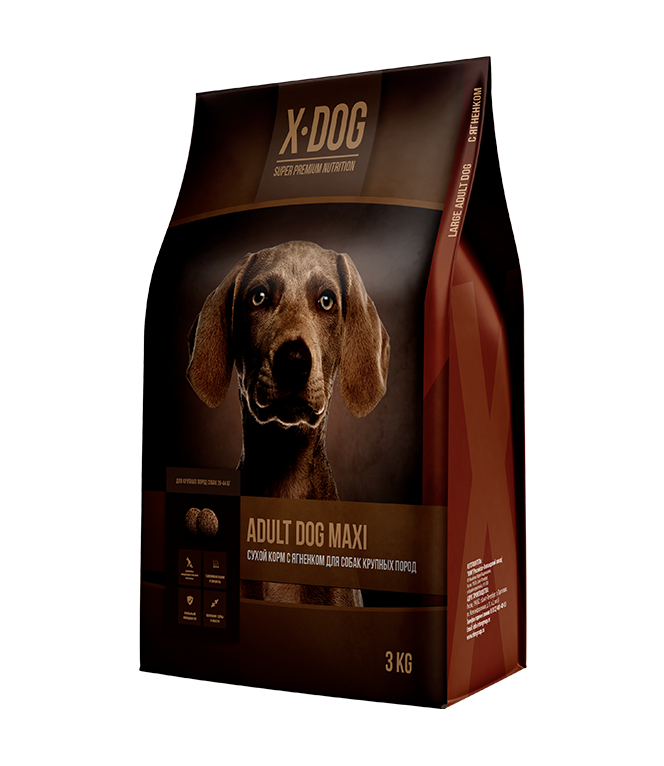 X-Dog Adult Dog Maxi сухой корм с ягнёнком для собак крупных пород