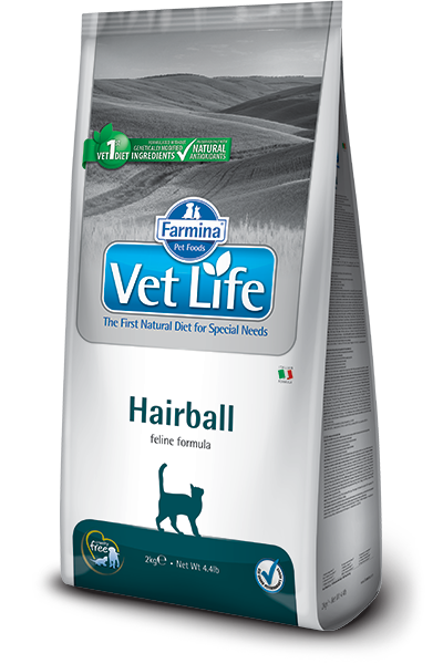 Farmina  Vet Life Hairball корм для взрослых кошек способствующий выведению комочков шерсти из кишечника