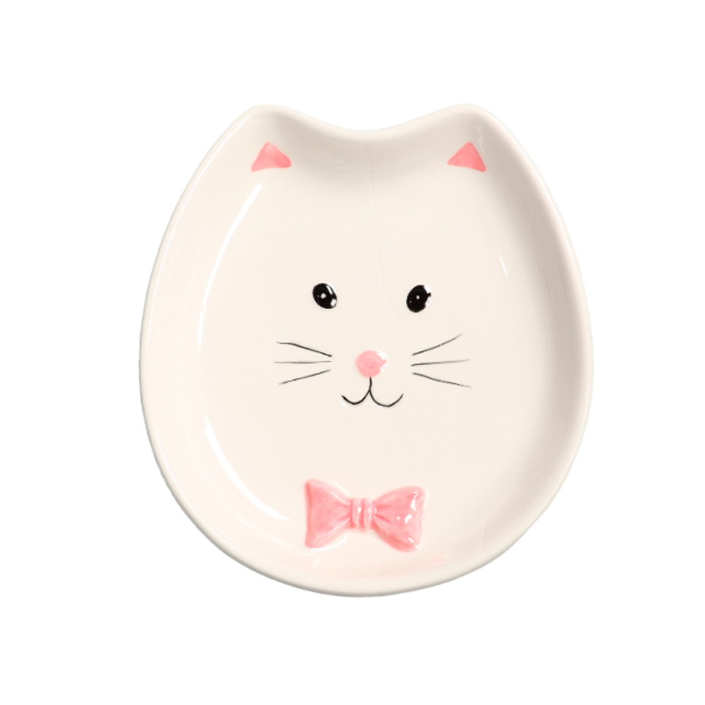 Mr.Kranch миска керамическая для кошек "Мордочка кошки белая" 130 мл