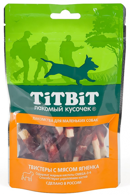 TitBit Твистеры с мясом ягненка для маленьких собак 50 гр
