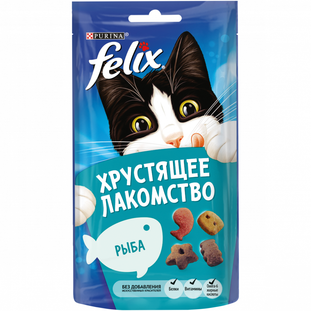 Felix хрустящее лакомство с рыбой 60 гр