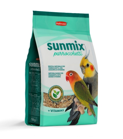 Padovan Sunmix Parrocchetti комплексный корм для средних попугаев (неразлучники, кареллы) 750 гр
