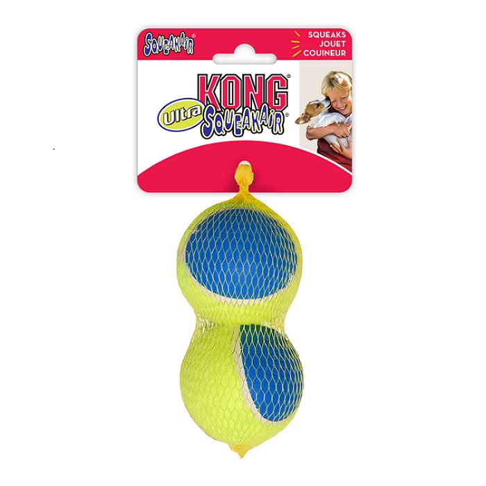 KONG игрушка для собак Ultra Squeak мячик большой 2 шт. в уп. 8 см	