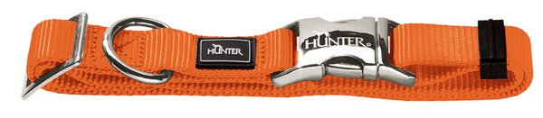 Hunter ошейник для собак ALU-Strong L (45-65 см) нейлон с металлической застежкой оранжевый	