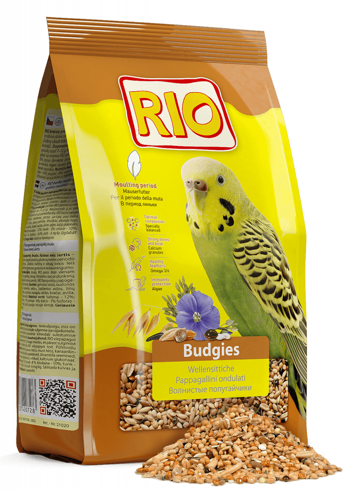 Рио Корм для волнистых попугайчиков в период линьки