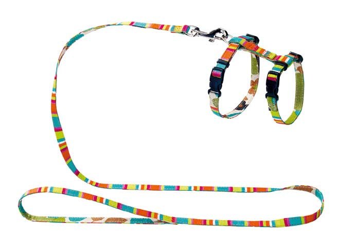 Hunter Smart шлейка для кошек и собак Stripes нейлон разноцветная
