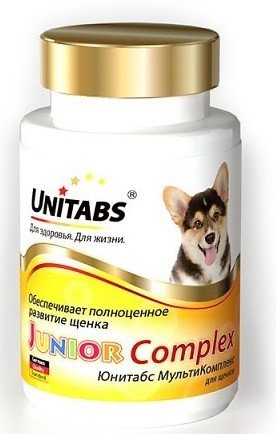 Юнитабс Junior Complex с B9 для щенков 100 таблеток