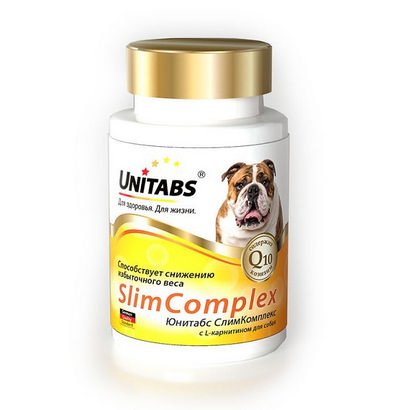 Юнитабс Slim Complex с Q10 для собак 100 таблеток