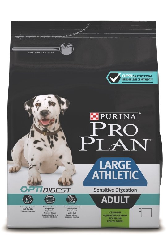 Pro Plan для взрослых собак крупных пород с атлетическим телосложением с чувствительным пищеварением с ягненком
