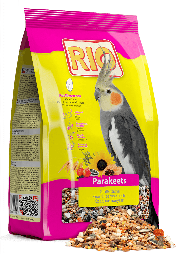 Рио Корм для средних попугаев в период линьки