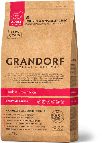 Grandorf для взрослых собак средних пород, ягненок с рисом