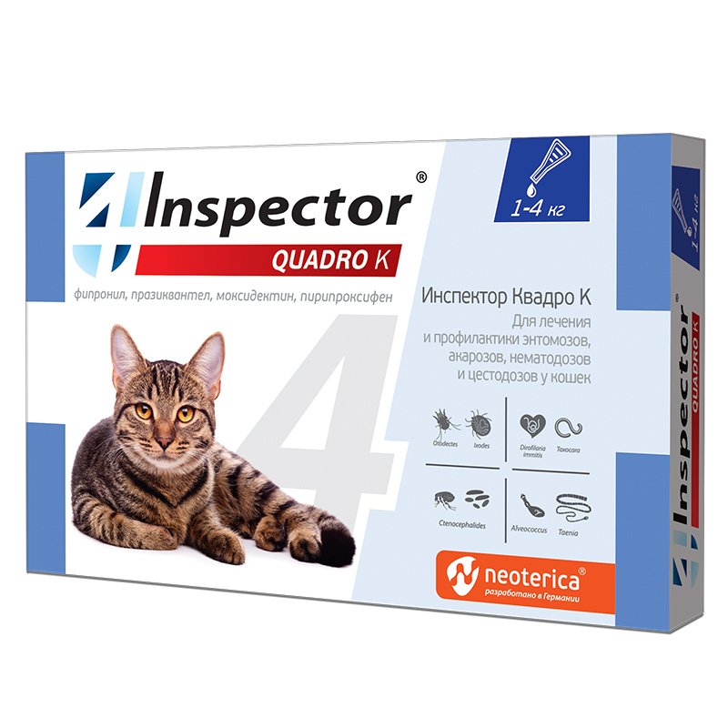 Инспектор Квадро К для кошек от 1 до 4 кг