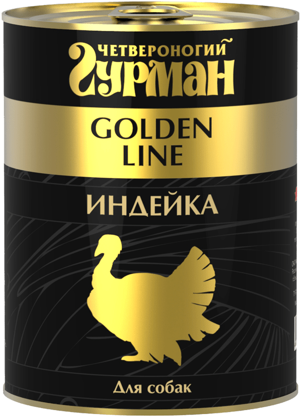 Четвероногий Гурман «Golden Line» индейка натуральная в желе 340 гр