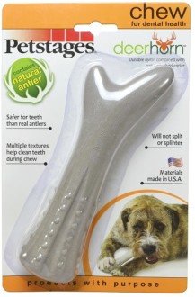 Petstages игрушка для собак Deerhorn, косточка с оленьими рогами 16 см средняя