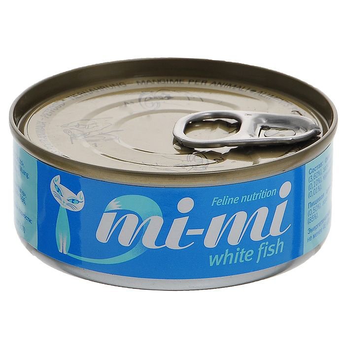 Ми-ми для кошек кусочки тунца с белой рыбой в желе 80 гр