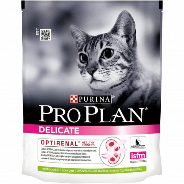 Pro Plan Delicate для кошек с чувствительным пищеварением c ягненком