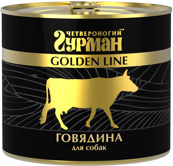 Четвероногий Гурман «Golden Line» с говядиной в желе для собак 525 гр
