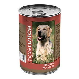 Дог Ланч консервы для собак мясное ассорти 410  гр