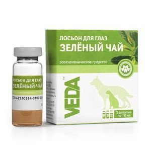 VEDA лосьон для глаз «Зеленый чай» антибактерицидный для кошек и собак