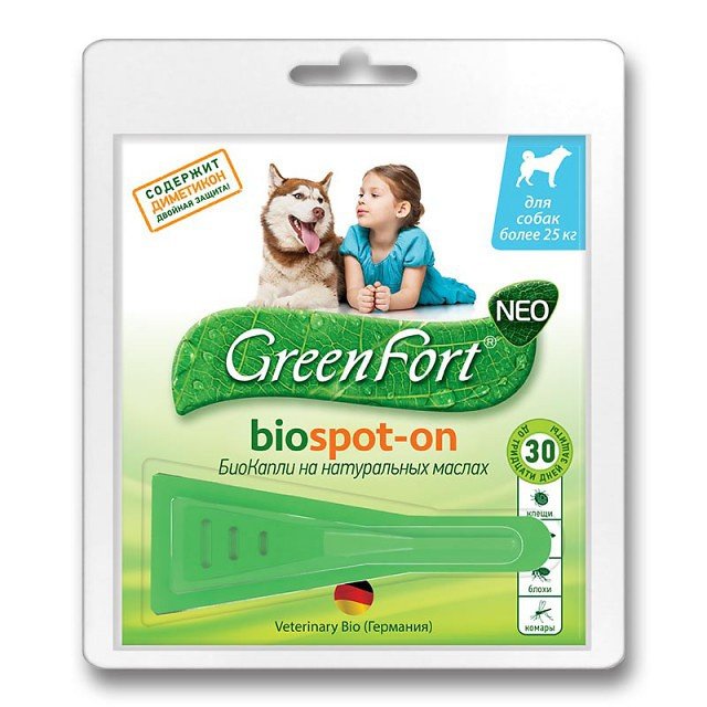Грин Форт капли bio spot on для собак более 25 кг