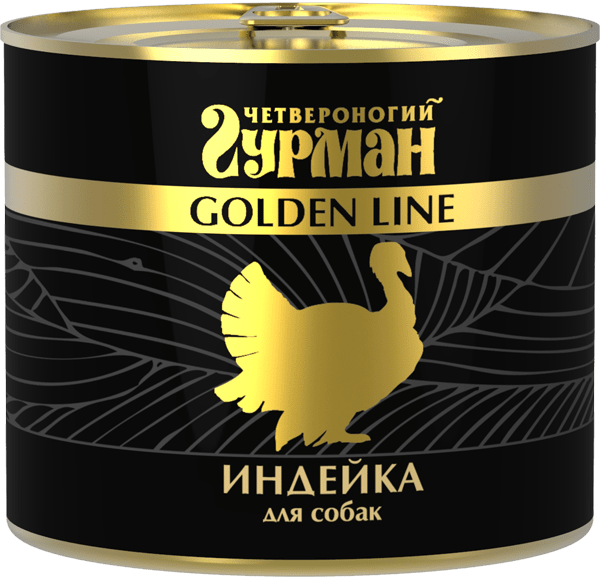 Четвероногий Гурман «Golden Line» с индейкой в желе для собак 525 гр