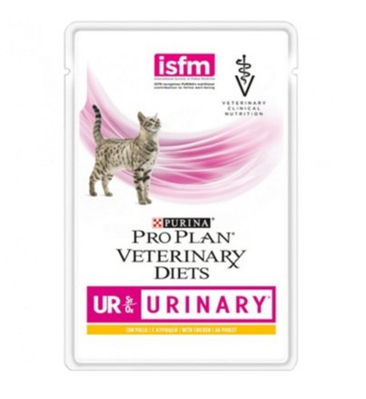 Purina Pro Plan Veterinary Diets UR кусочки в соусе для кошек при мочекаменной болезни с курицей 85 гр
